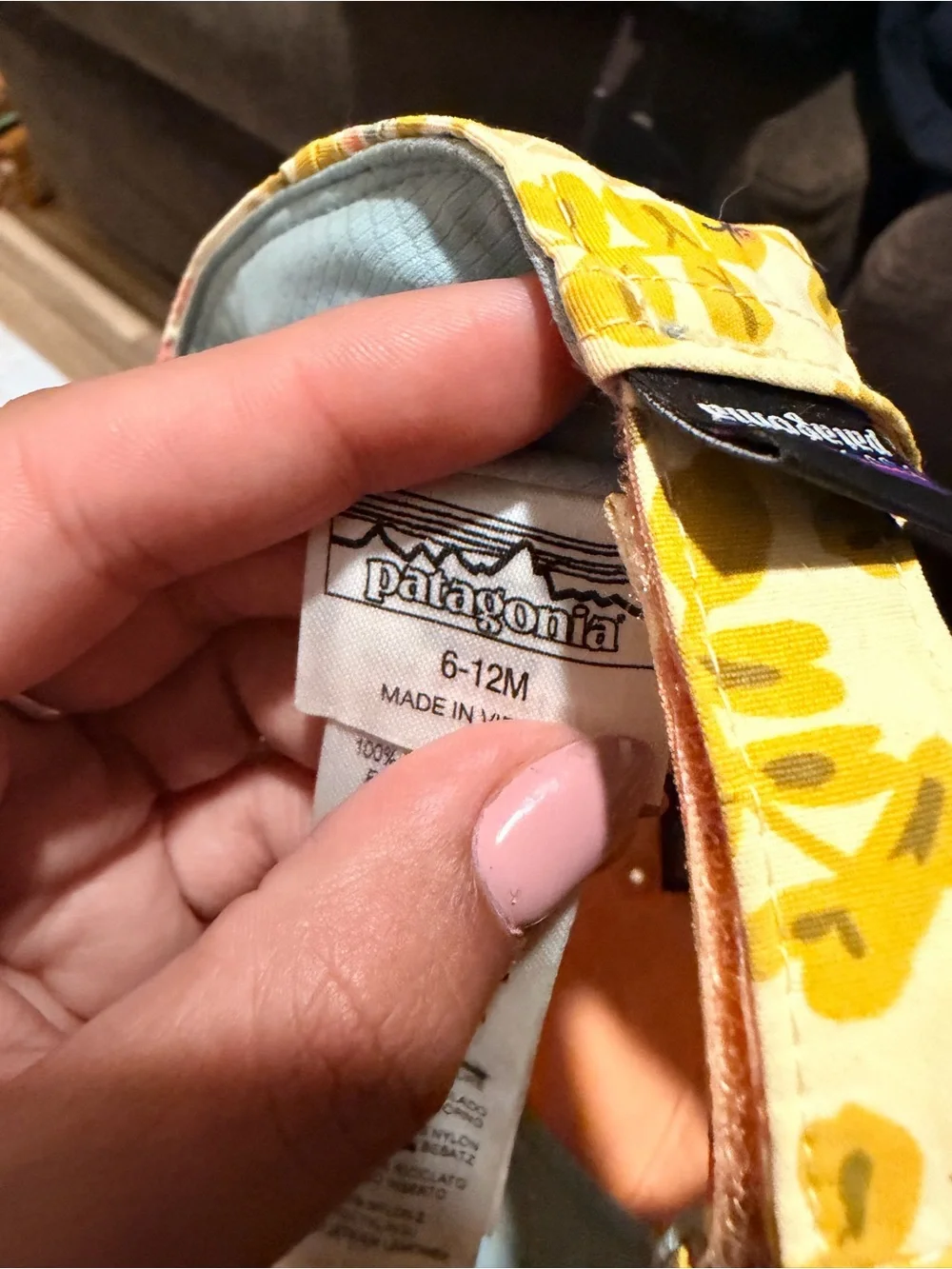 Patagonia Kids Yellow Floral Hat